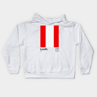 County Louth, Ireland - Retro Style Minimalist Poster Design Kids Hoodie